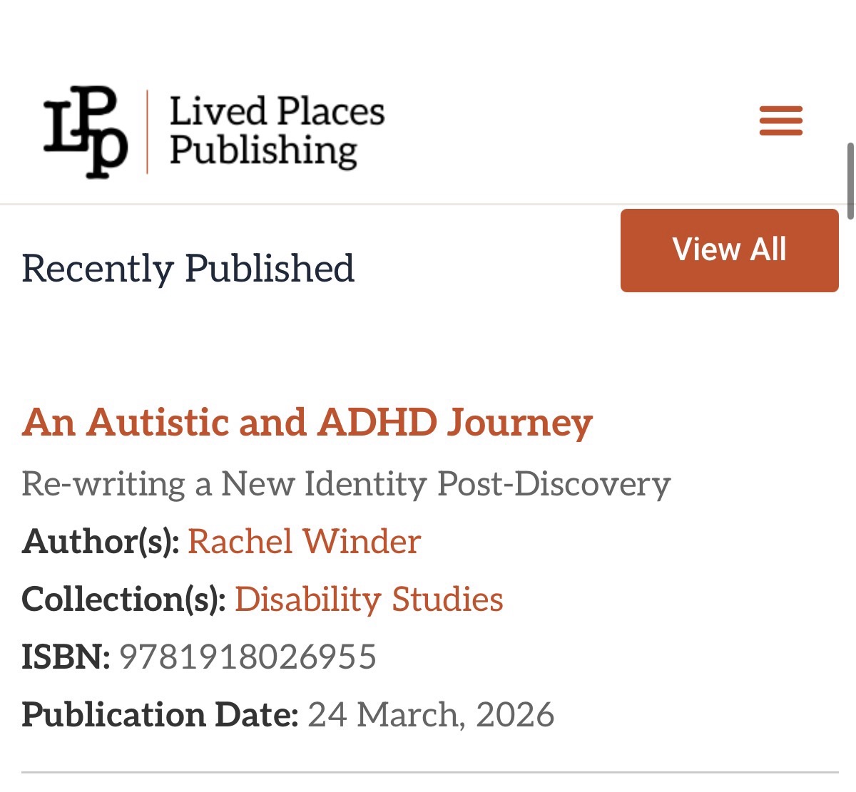 24th March 2026 – Publication day!